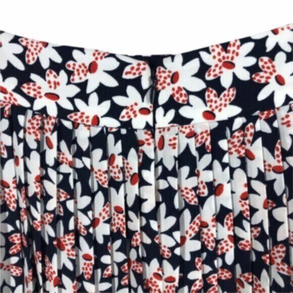 NWT J. Crew | Microfloral Pattern Fully Lined Back Zipper Pleated Skirt Size 2 - Picture 6 of 6